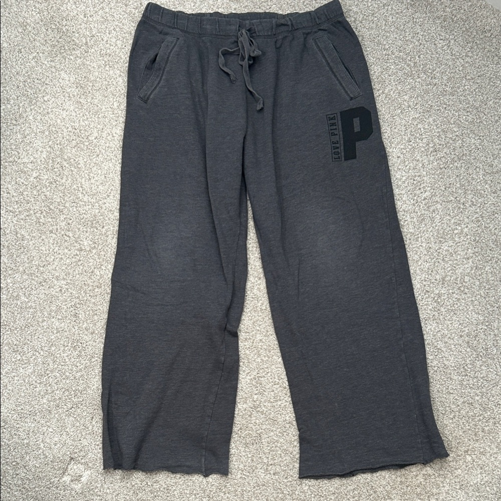 PINK Victoria's Secret Dark Gray Wide Leg Pants
